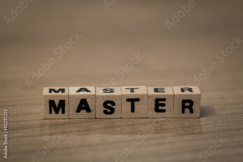 Master in wooden cubes