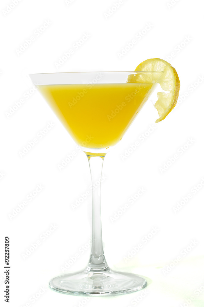 lemon cocktail on white background lemon cocktail on white background