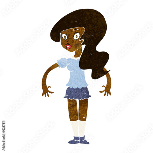 cartoon pretty woman