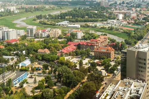 Aerial View Of Bucharest City Skyline