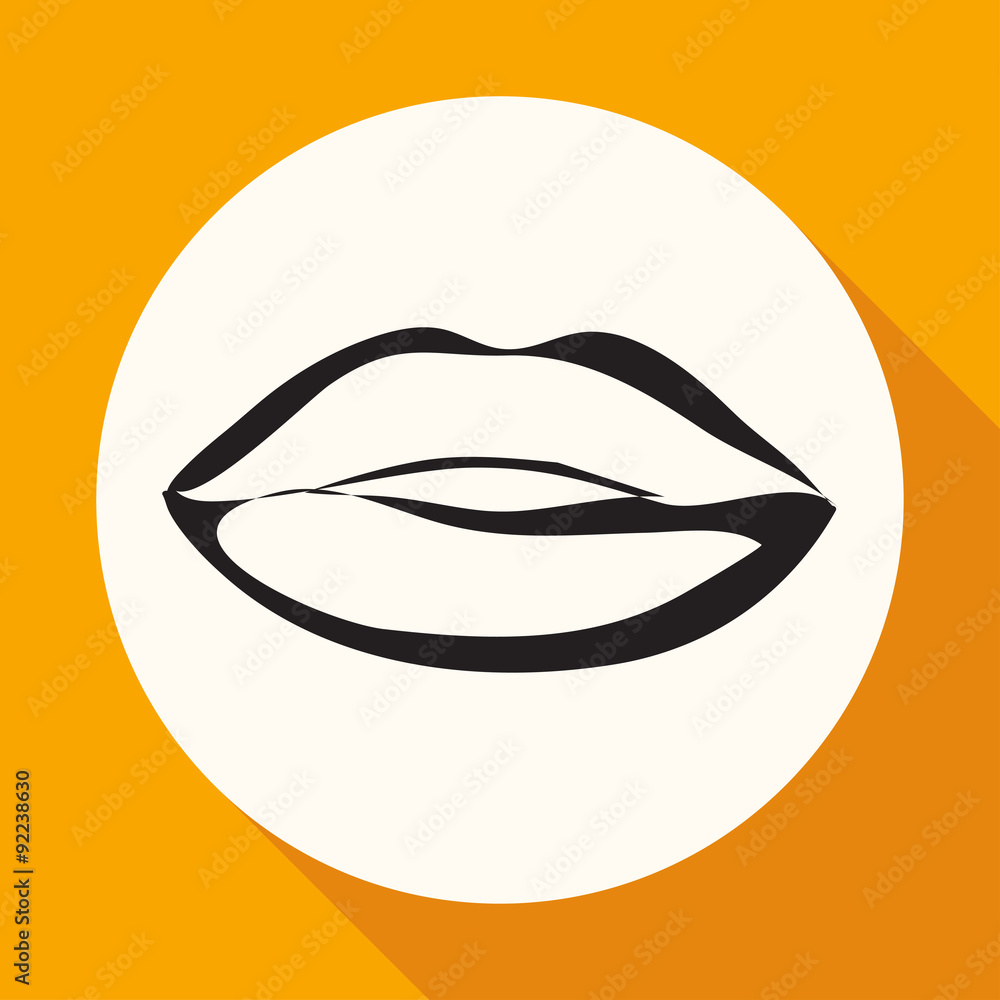Kiss lips lipstick icon passion symbol people Kiss lips lipstick icon passion symbol people