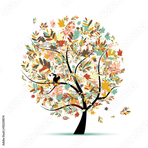 Beautiful autumn tree for your design