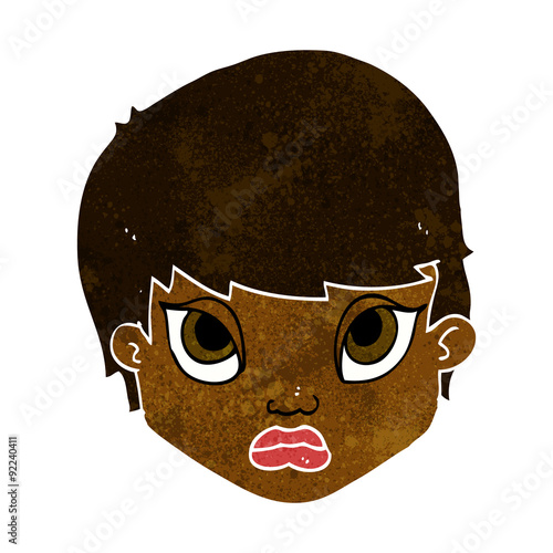 cartoon sulking woman