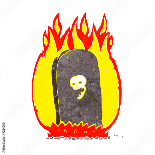 cartoon spooky grave
