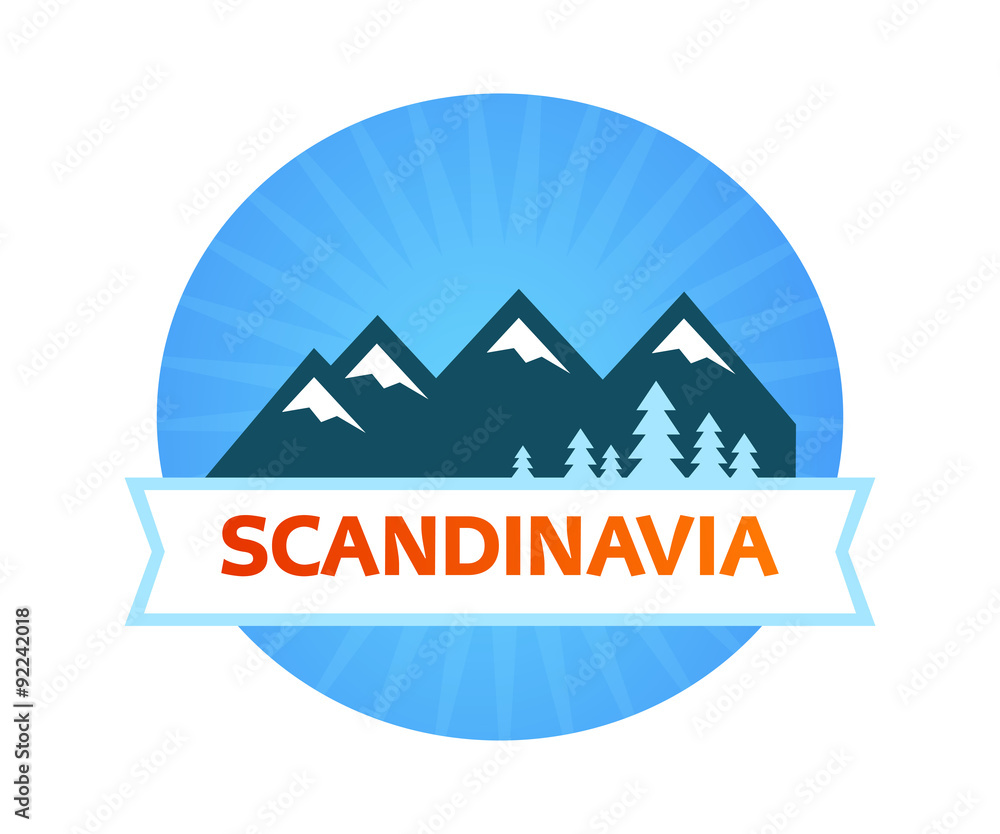 Logo with Scandinavian Nature Logo with Scandinavian Nature