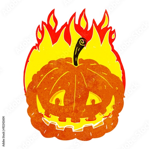 cartoon grinning pumpkin