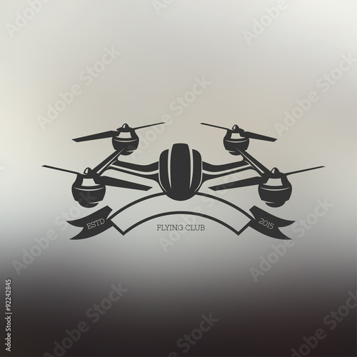 Drone vintage style label