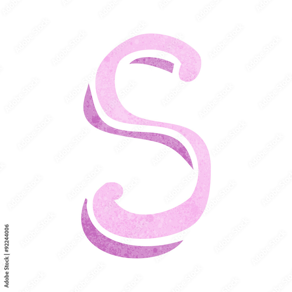 cartoon letter S cartoon letter S
