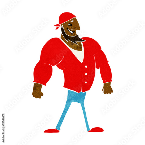 cartoon manly sailor man