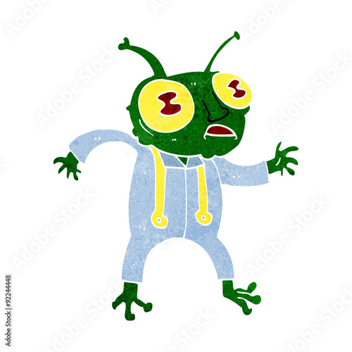 cartoon alien spaceman