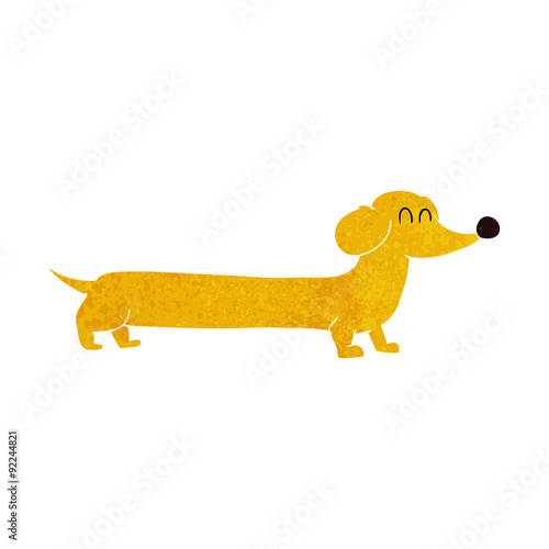 cartoon dachshund