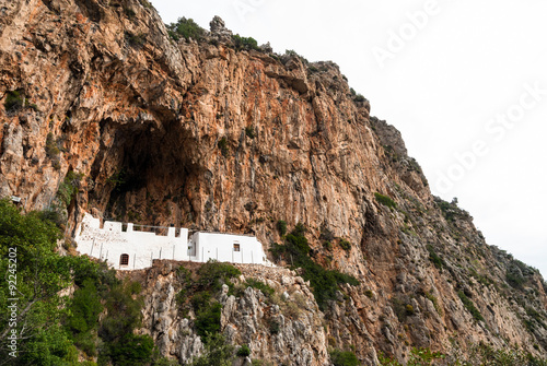 View of the old Monastery of Saint John near Velanidia in Peloponnese, Greece