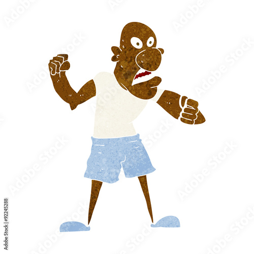 cartoon violent man