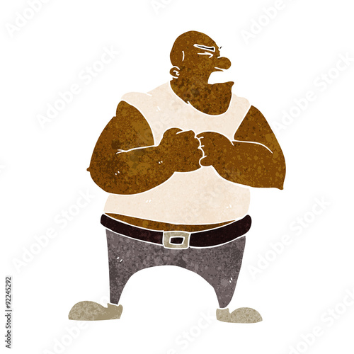 cartoon violent man
