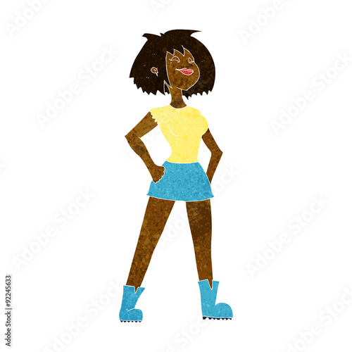 cartoon capable woman