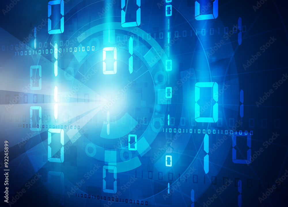 binary data blue background binary data blue background