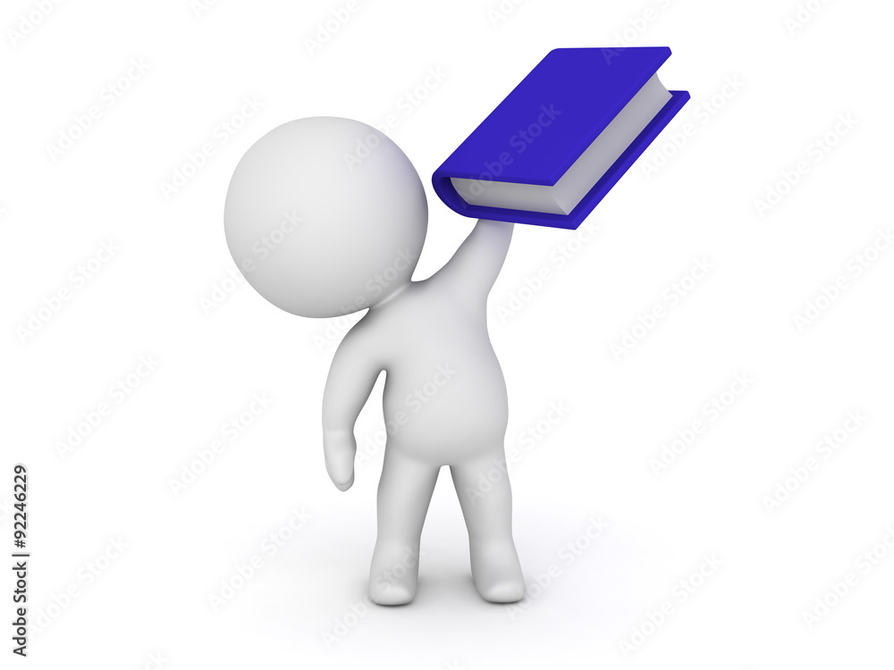 3D Character Holding Book 3D Character Holding Book