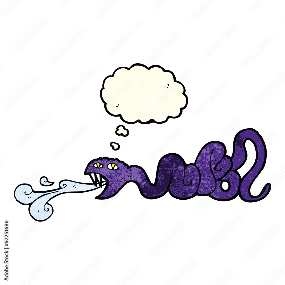 cartoon snake with thought bubble cartoon snake with thought bubble