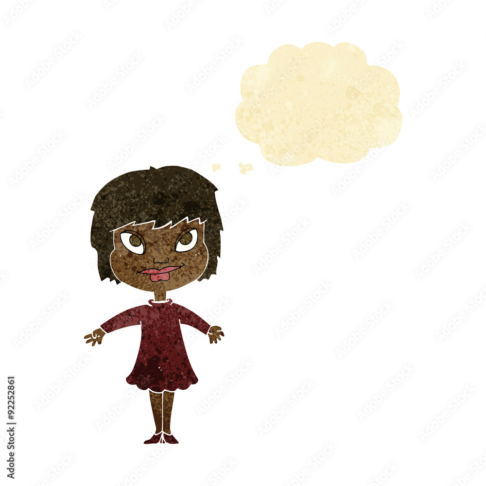 cartoon girl shrugging shoulders with thought bubble cartoon girl shrugging shoulders with thought bubble