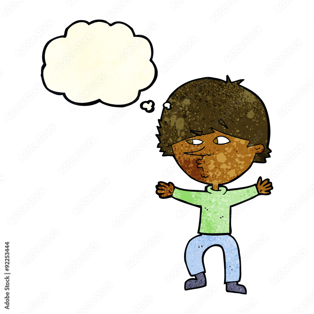 cartoon suspicious man with thought bubble cartoon suspicious man with thought bubble