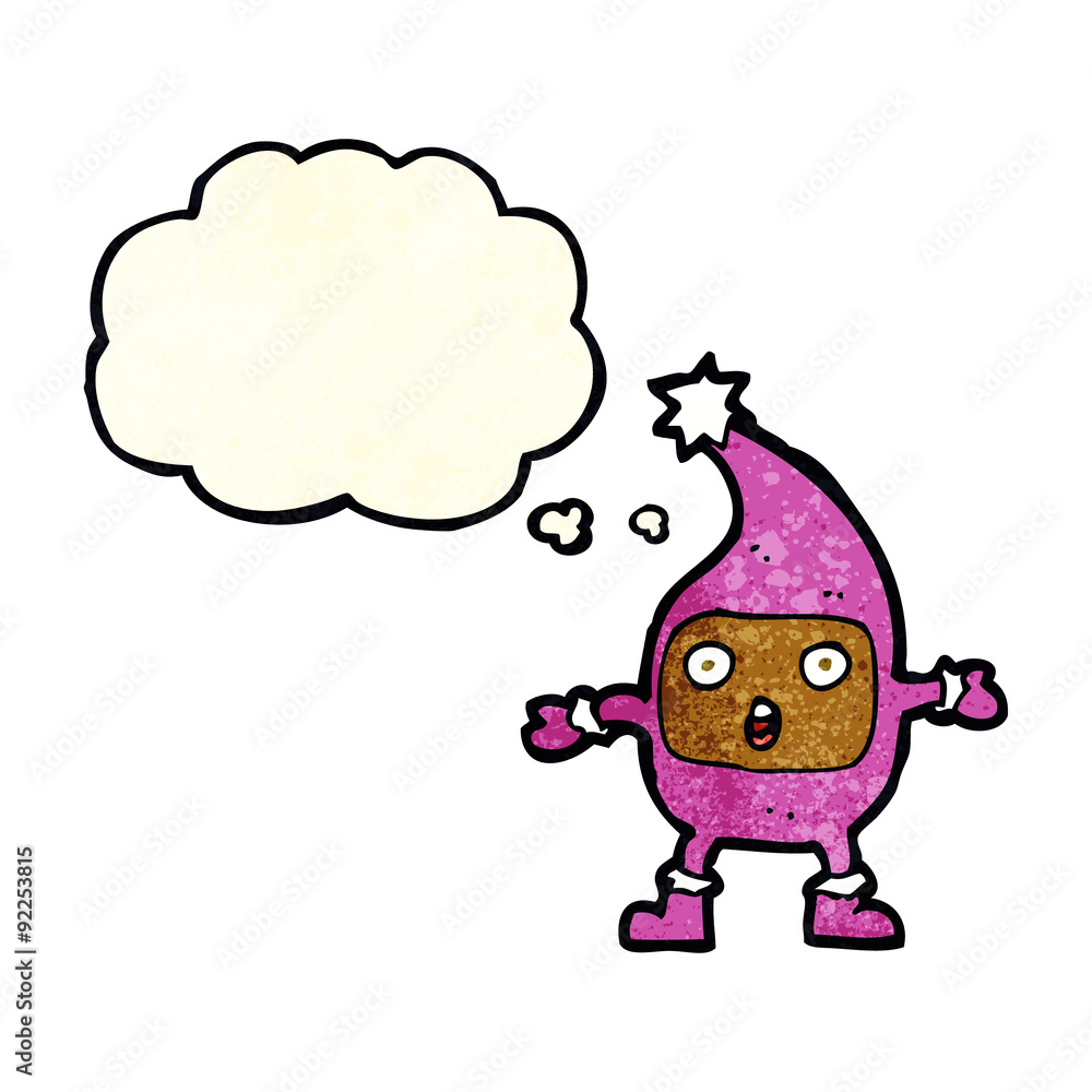 cartoon funny creature with thought bubble cartoon funny creature with thought bubble