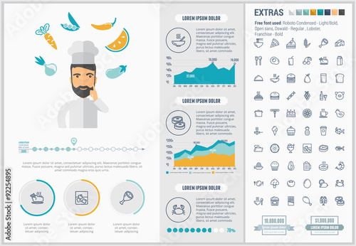 Food flat design Infographic Template