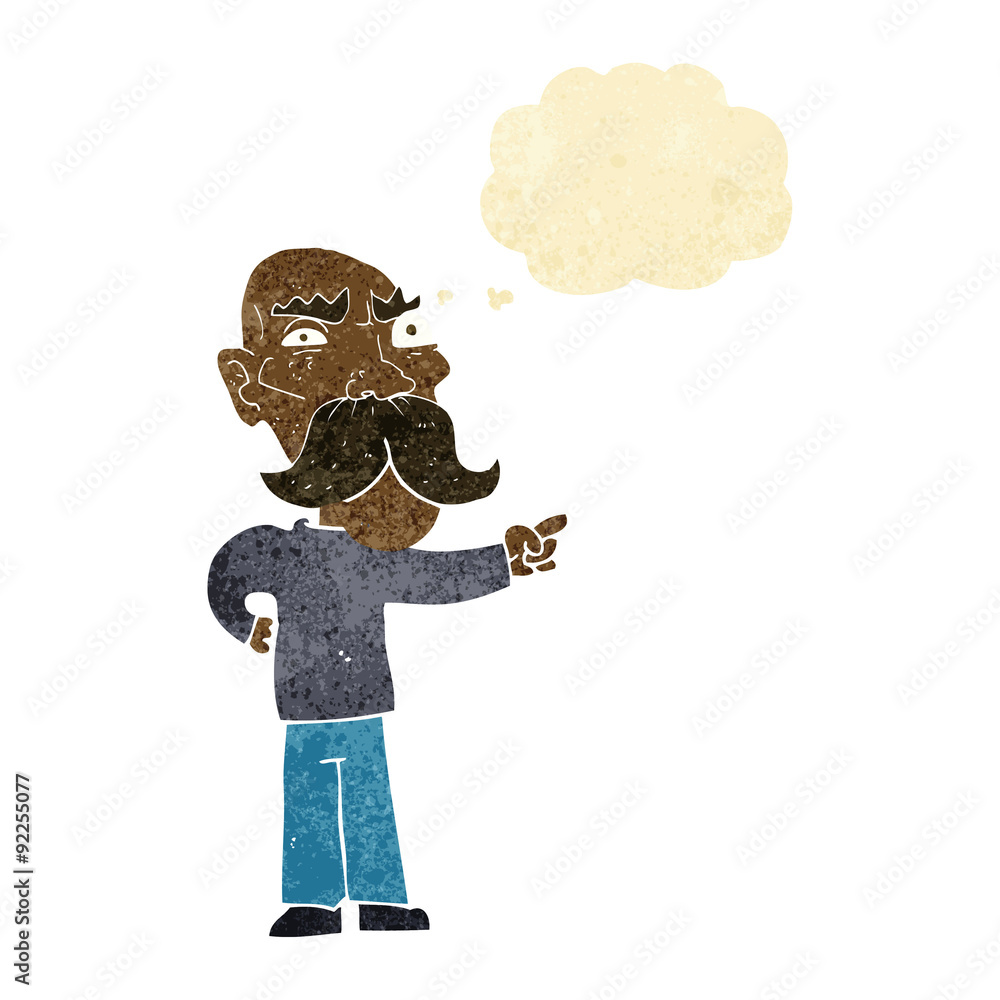 cartoon annoyed old man pointing with thought bubble cartoon annoyed old man pointing with thought bubble
