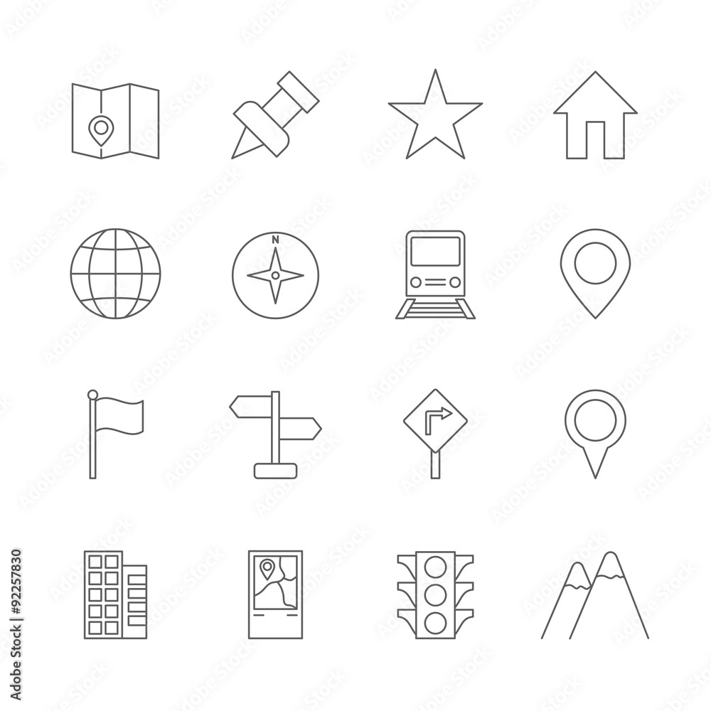 map icons set map icons set