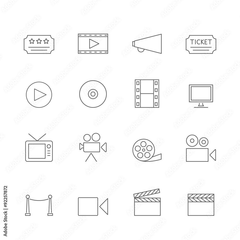 movie icons set movie icons set