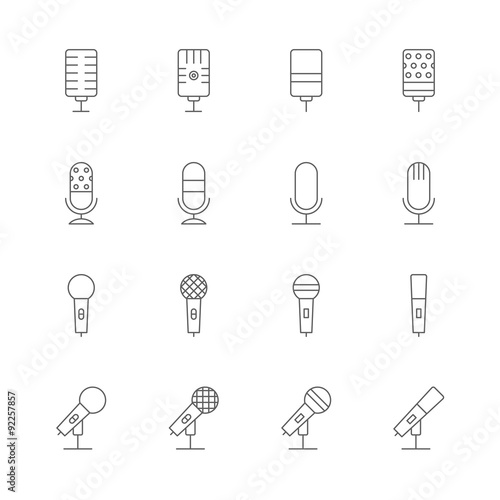 microphone icons set