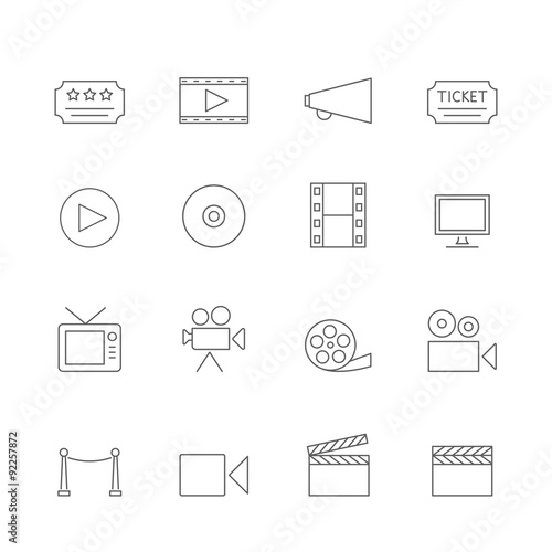 movie icons set