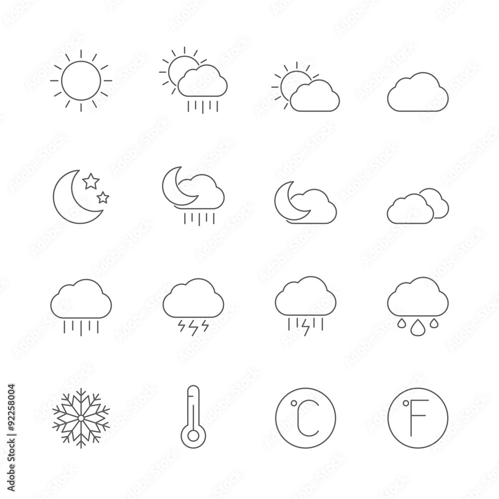 weather icons set weather icons set