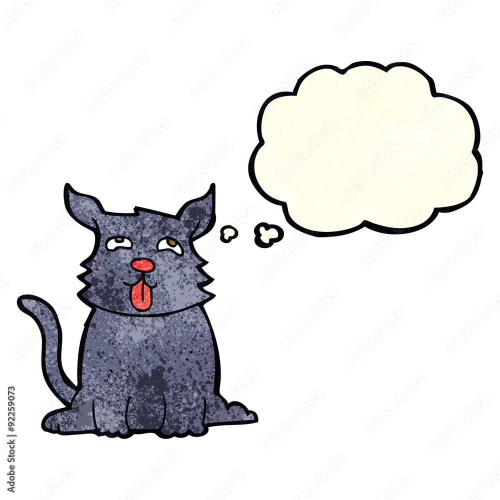 cartoon happy dog with thought bubble cartoon happy dog with thought bubble