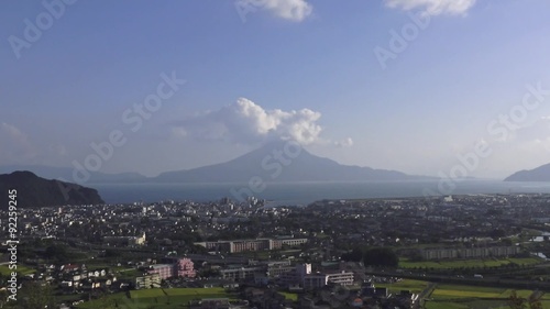 鹿児島姶良から見る錦江湾と桜島 photo