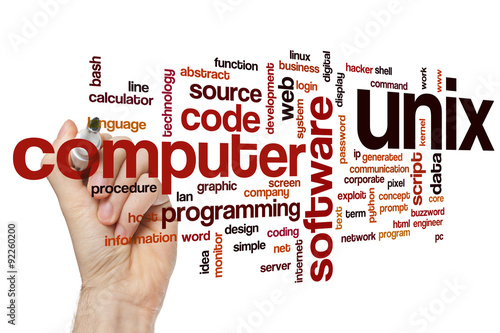 Photography Unix word cloud concept