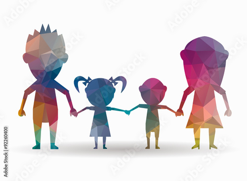 low poly family