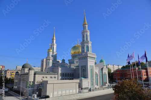 Photography Moscow, Russia - September 26, 2015: The largest and highest in Europe Muslim mo