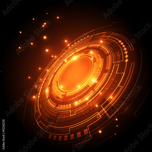 abstract future technology concept background, vector illustration