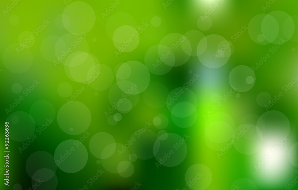 Vector green bokeh background