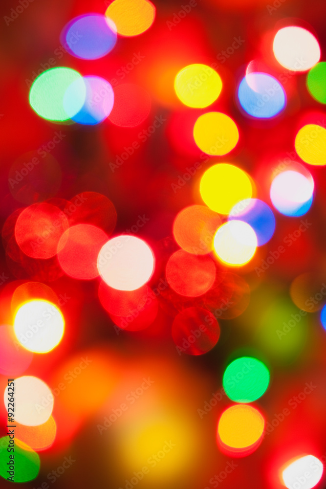 Lichtpunkte, Lichter einer Licherkette, Unschärfe, Weihnachten
