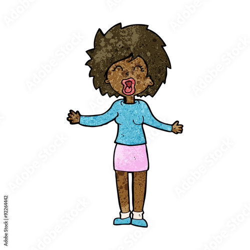 cartoon loud woman