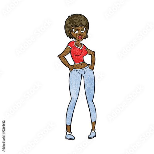 cartoon pretty woman