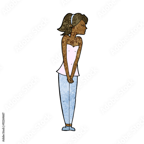 cartoon pretty woman