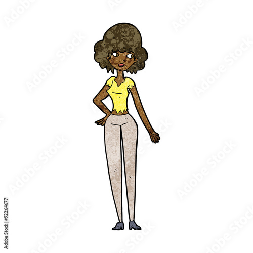 cartoon pretty woman