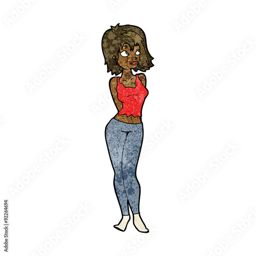 cartoon attractive girl