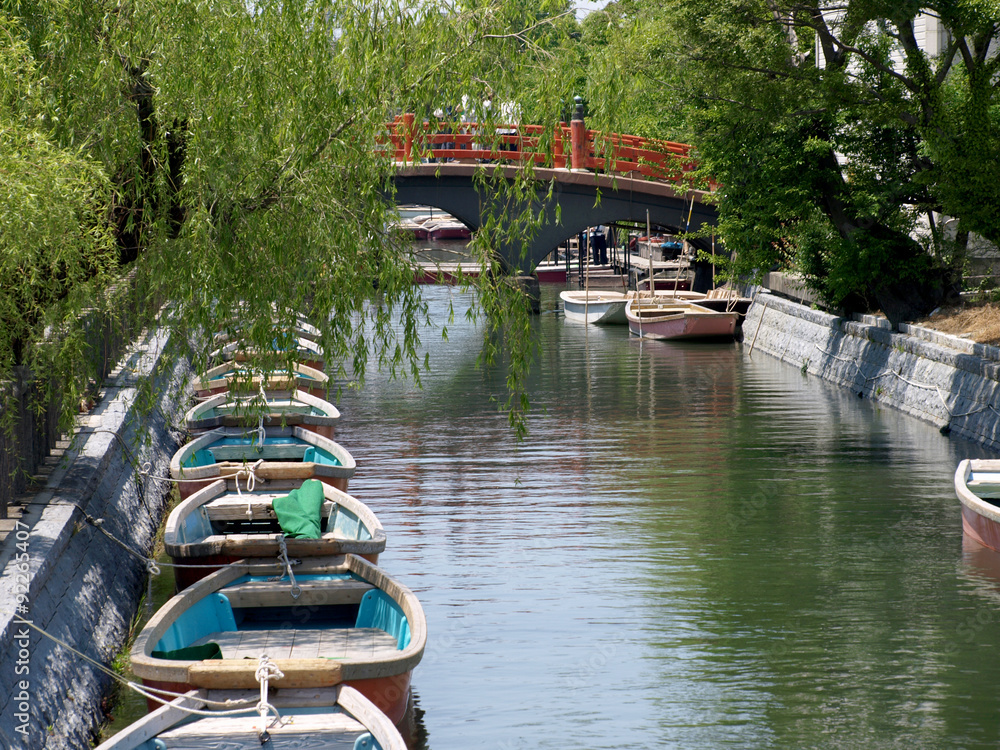 Obraz premium Yanagawa, Fukuoka river boat tour