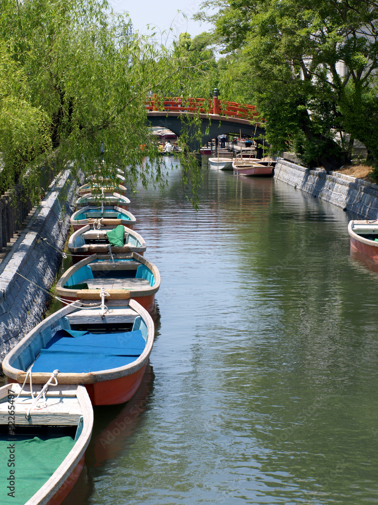 Obraz premium Yanagawa, Fukuoka river boat tour