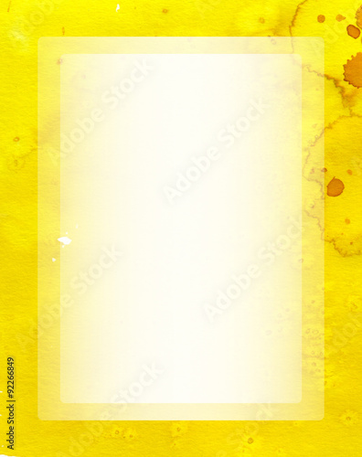 Yellow watercolor frame