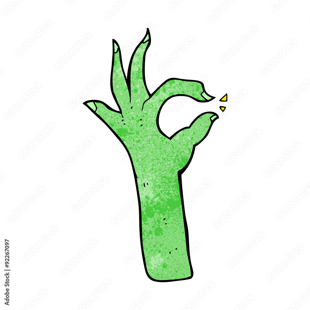 Obraz premium cartoon most excellent hand gesture