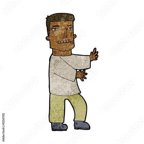 cartoon man gesturing